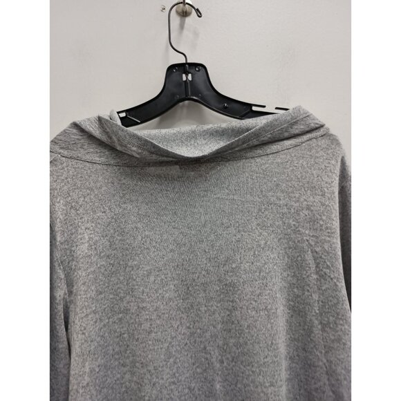 Indigo Soul Wearable Art Tunic Top Womens XL Gray Floral Embellished Cowl Neck - Picture 8 of 11